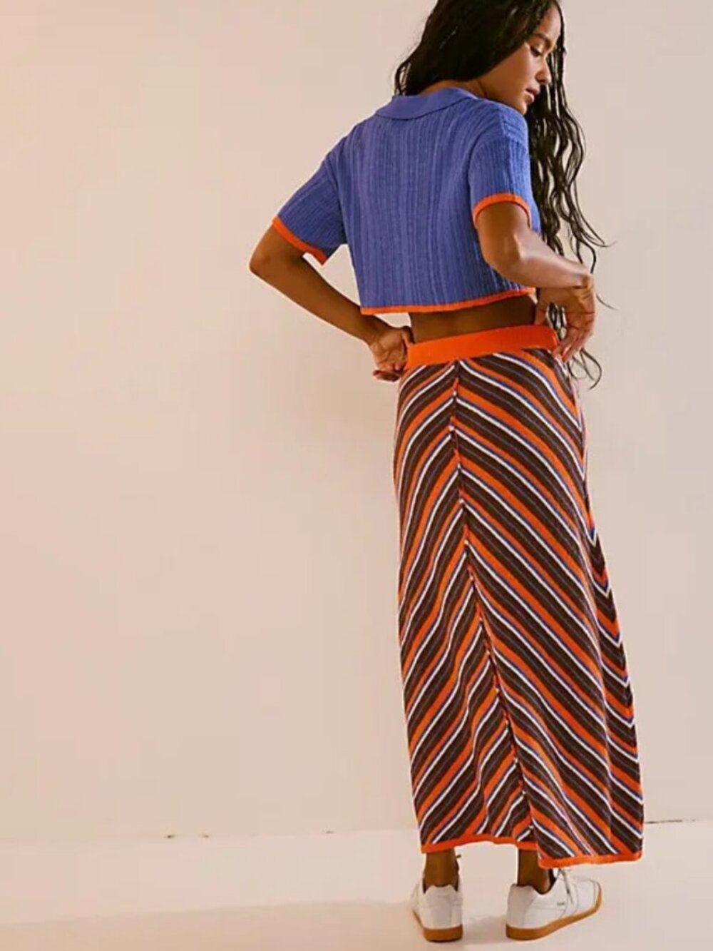 Free People Montego Sweater Skirt Set in Blue - Picture 2 of 8